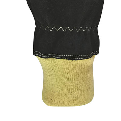 Flame Retardant Structural Firefighting Gloves Cowsplit Shell Wristlet Cuff