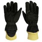 Cow Grain Structural Fire Fighting Gloves EN659 Wristlet With Kunckle Pad