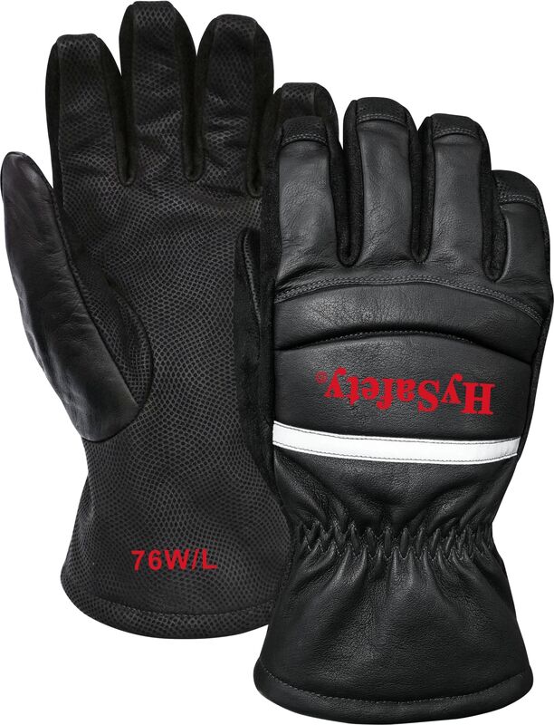 NFPA 1970-2025ed Firefighter Flame Resistant Gloves Kangaroo skin shell with reflective tape gauntlet cuff